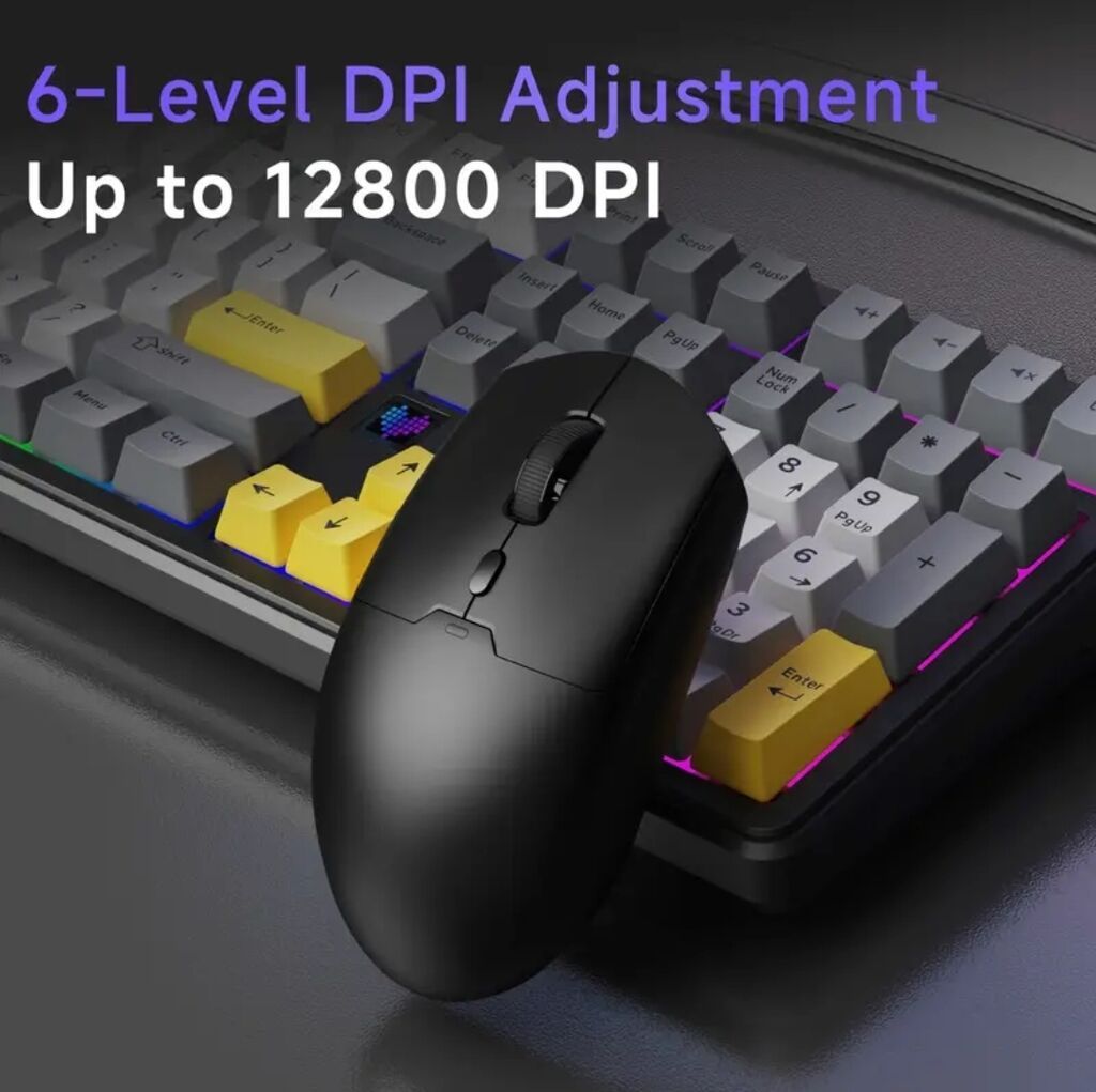 Yeni Nacodex NJ11 Kablosuz Gaming Mouse (Tri-Mode, 12800 DPI, 61g) — Klaviaturalar və siçanlar, Digah (4)