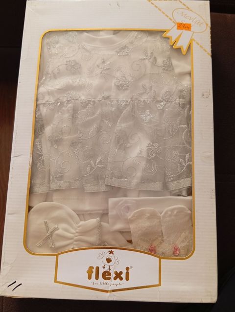 Flexi “for little people” körpə geyim dəsti - Rəng: ağ, gümüşü — Xırdalan