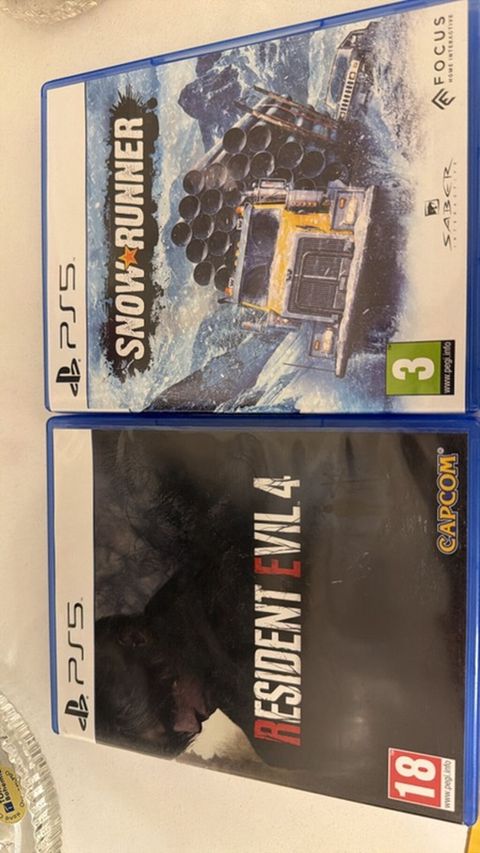 Məhsul: PS5 oyun diskları – SnowRunner və Resident Evil 4 — Bakı