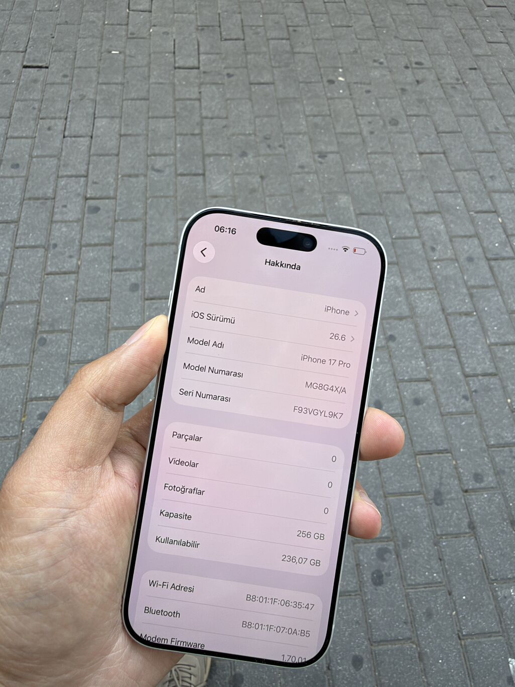 IPhone 17 Pro, 256 GB, Matte Silver, Zəmanət, Sənədlərlə — Apple iPhone, Bakı (8)