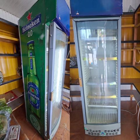 Vitrin tipli içki soyuducusu – Heineken 0.0 brendli xarici panel — Bakı