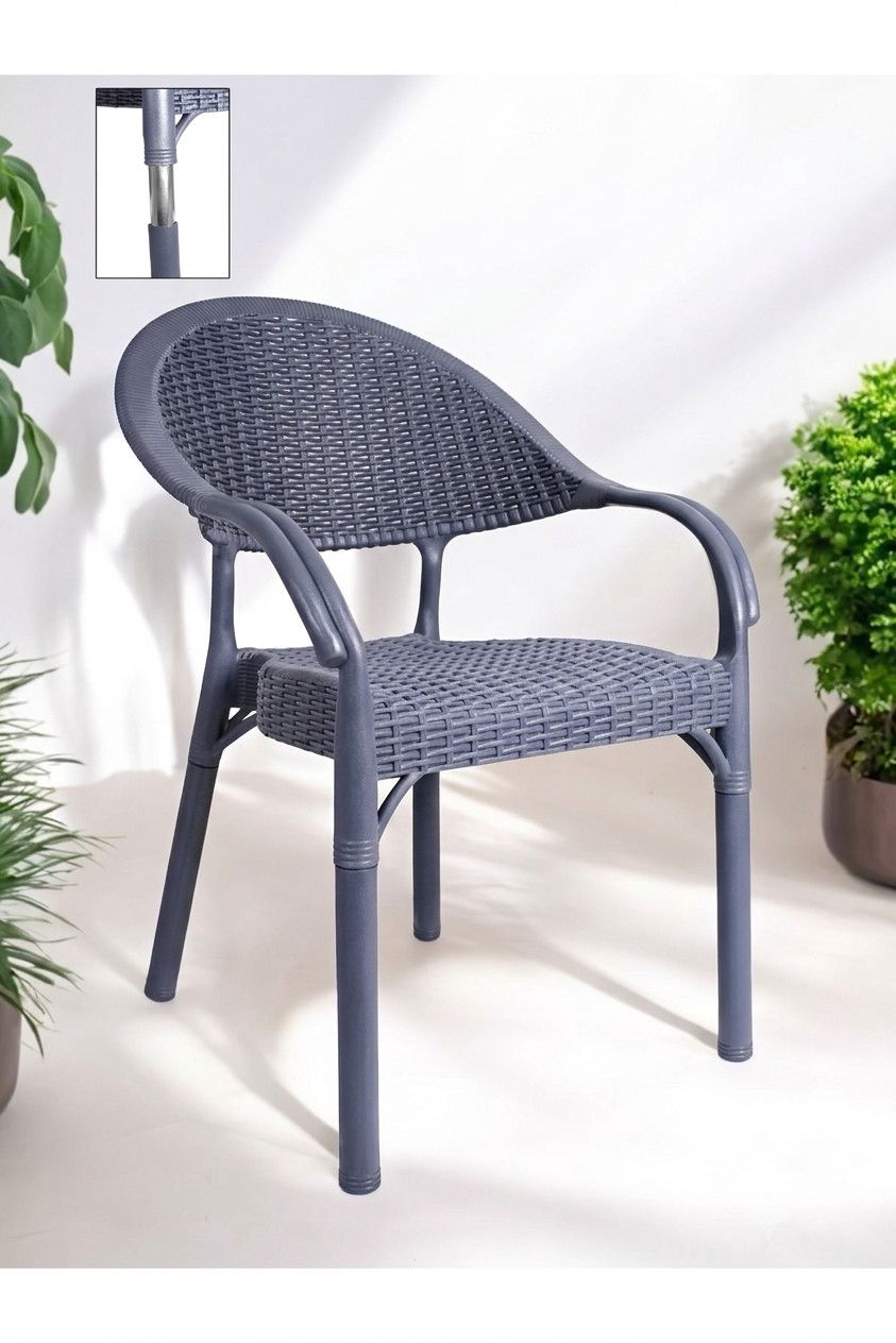 Bağ stulu Capissi Bambu Pro, 58x84 sm, boz — Mallar, Bakı (2)
