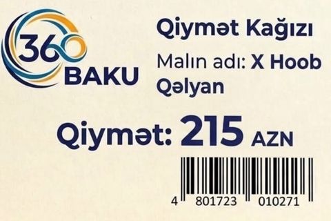 X-Hoob qəlyan aparatı Qutu daxilində Qəlyan kolbası Gövdə — Bakı
