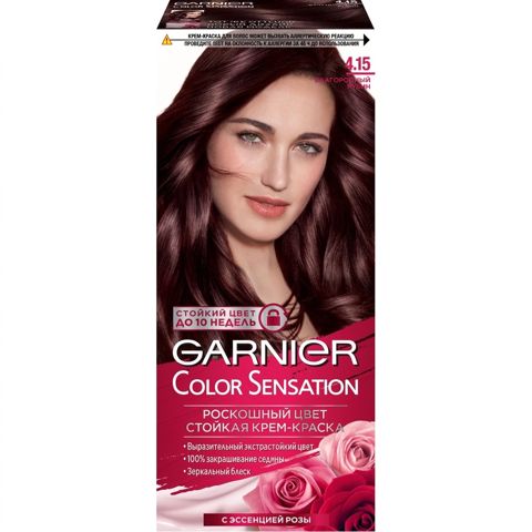 Saç boyası Garnier Color Sensation 4.15 Nəcib qırmızı — Bakı