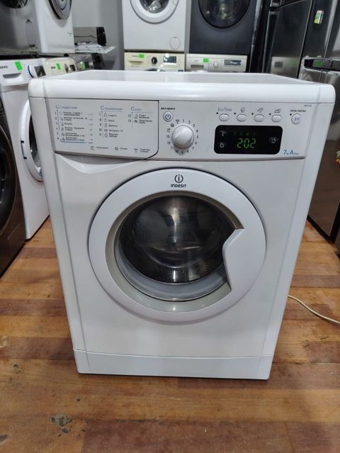 Paltaryuyan maşın Indesit, 7 kq, İşlənmiş, Avtomat, Qurutmasız, Kredit yoxdur, Ünvandan götürmə, Pulsuz çatdırılma, Ödənişli çatdırılma — Digah