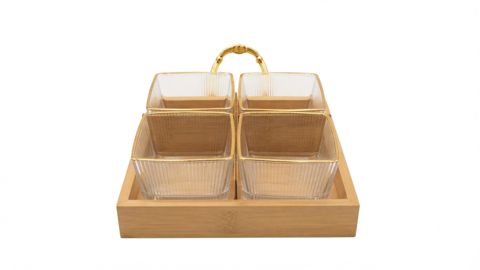Çərəzlər üçün qab dəsti, 11 sm, 400 ml, bərkidilmiş şüşə — Bakı
