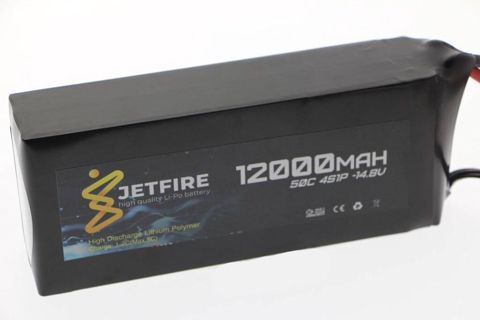 JetFire 14.8V 12000mAh 50C Li‑Po 4S Batareya Yüksək cərəyan tələb — Bakı