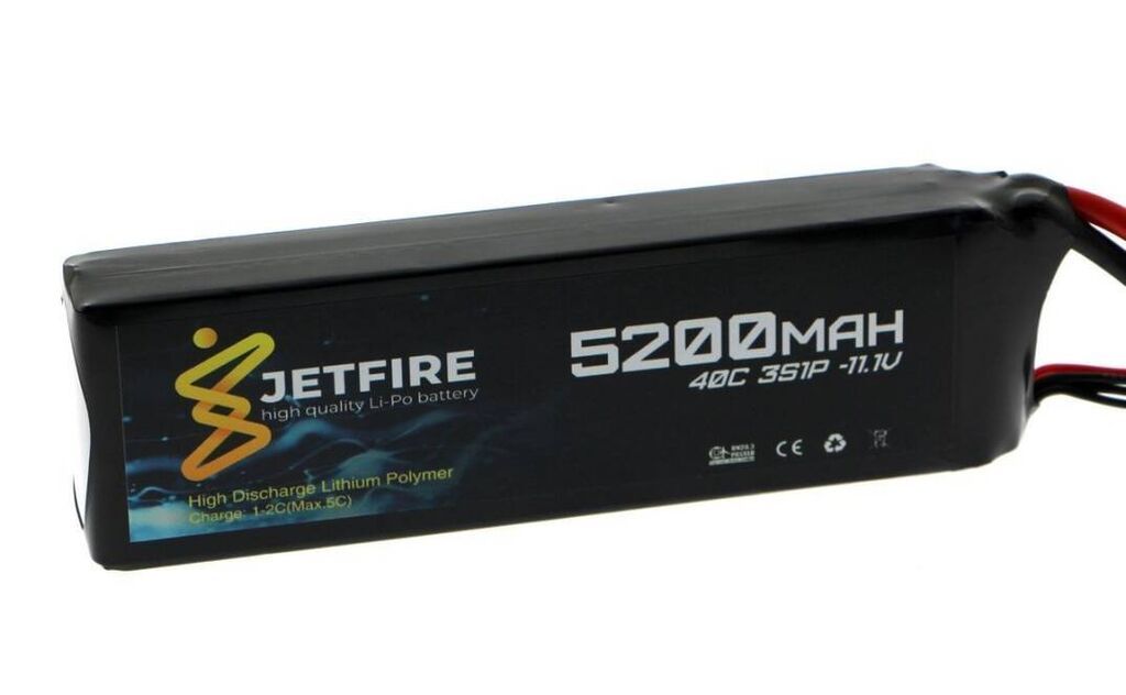 JetFire 11.1V 5200mAh 40C Li‑Po 3S Batareya Yüksək axın tələb edən — Smartfon ehtiyat hissələri, Bakı (3)
