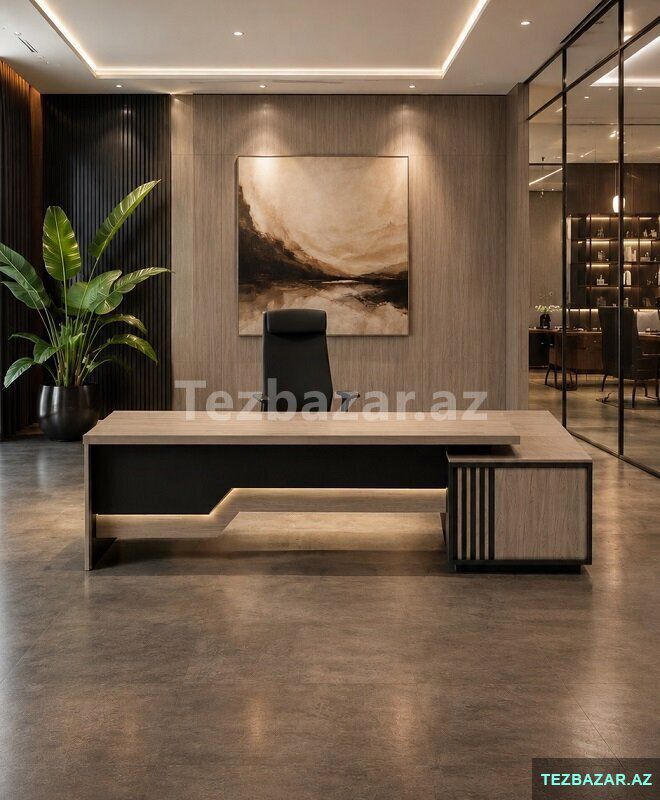 Rəhbər masası — Ofis mebeli, Bakı (6)