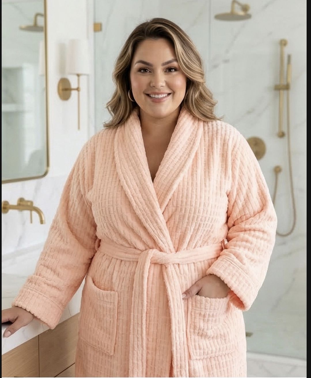 Qadınlar üçün hamam xələti 2108758, çəhrayı, mikrofibra, ölçü 3XL — Mallar, Bakı (2)