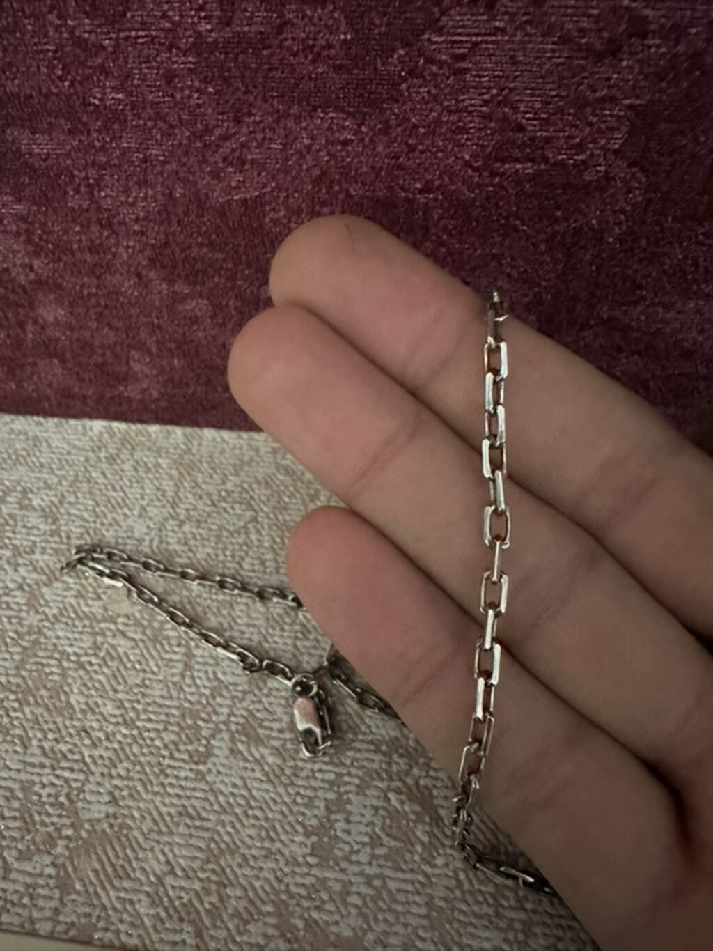Osmanlı tuğrası motivli gumuş boyunbağı - Material: gümüş — Qolye və zəncir, Bərdə (3)