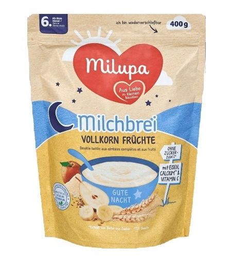 Multitaxıllı sıyıq Milupa Milchbrei Vollkorn Fruchte, 6 aydan, 400 q — Bakı