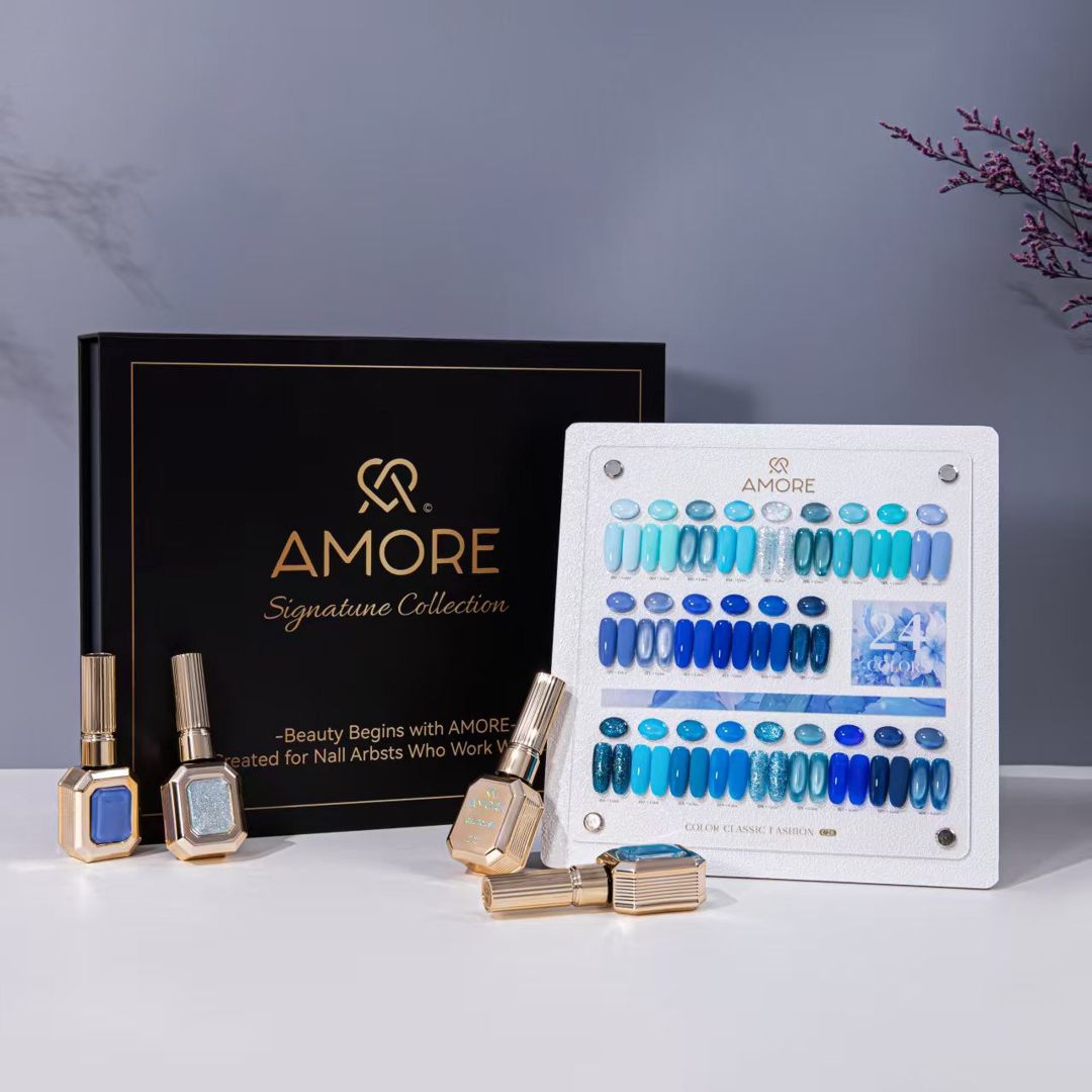 Gel lak dəsti Amore Signature Collection, göy çalarlar, 12 ml x 24 rəng — Mallar, Bakı (3)