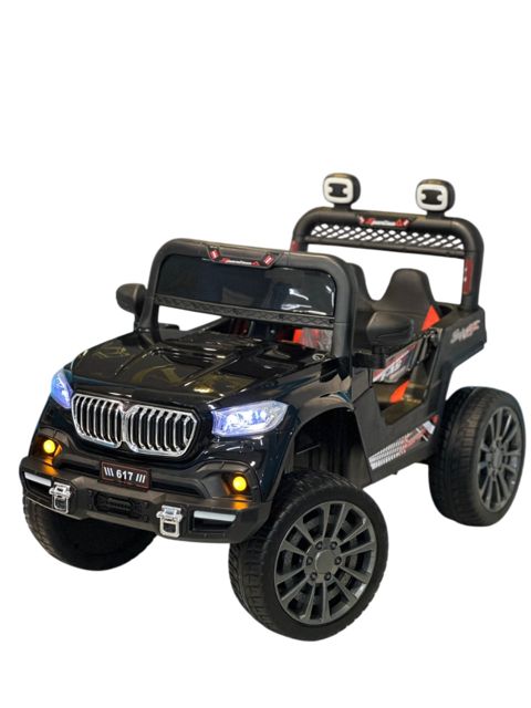 Uşaq elektrik avtomobili BMW 617, qara — Bakı
