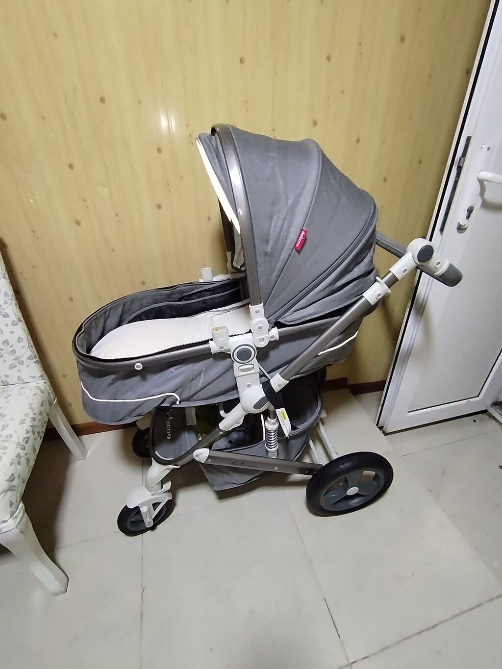 Uşaq arabası – çoxfunksiyalı, 3 təkərli dizayn - Rəng: boz — Arabalalar, Bakı