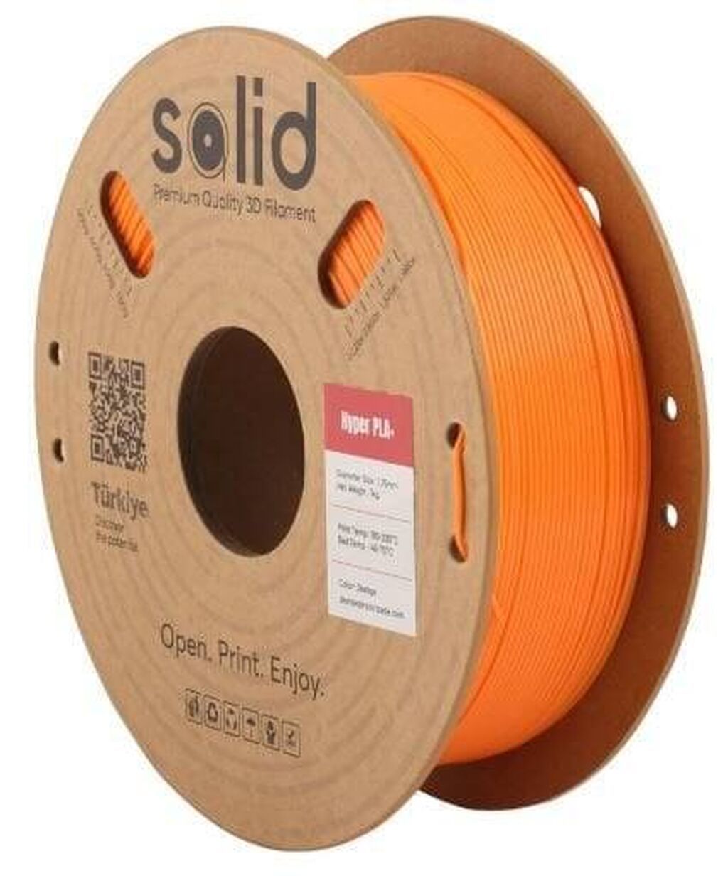 Solid Filament Hyper PLA+ – Narıncı, 1 kq Yeni nəsil, yüksək sürətli — İstehlak malları və aksesuarlar, Bakı