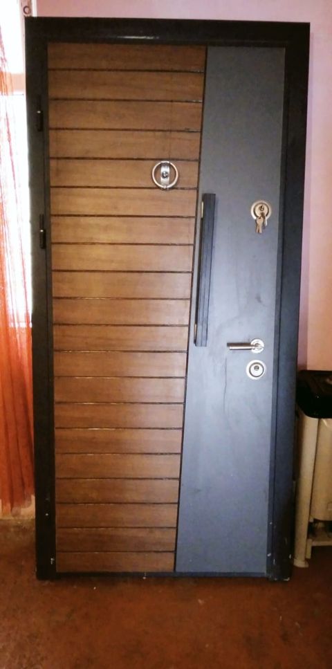 Möhkəm giriş qapısı – kombinasiya dizaynı - Material: polad karkas — Digah