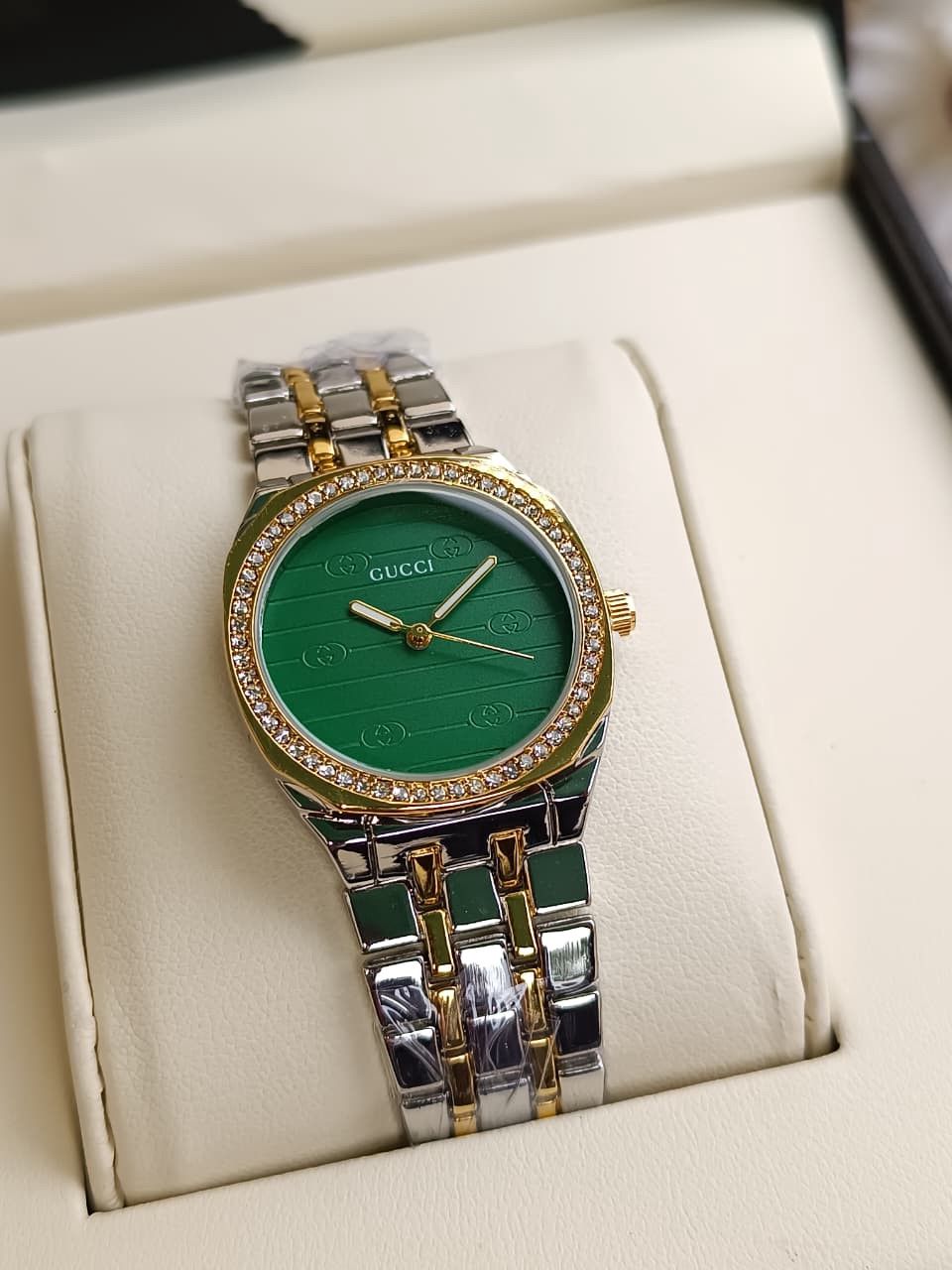 Qadın qol saatı ML 2030 Gold/Silver/Green — Mallar, Bakı (2)