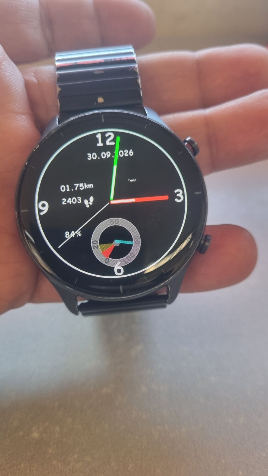 İşlənmiş, Smart saat, Amazfit, Sensor ekran, rəng - Qara — Ağıllı saatlar, Bakı (2)