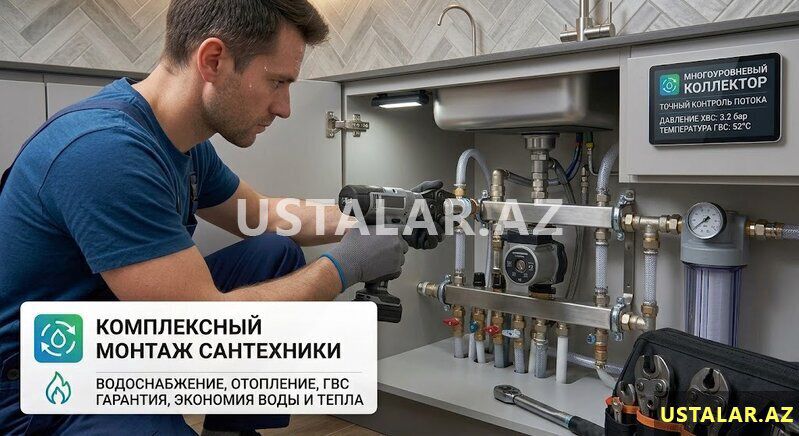 Профессиональная промывка комби — Santexnika və kommunikasiyalar, Bakı (3)