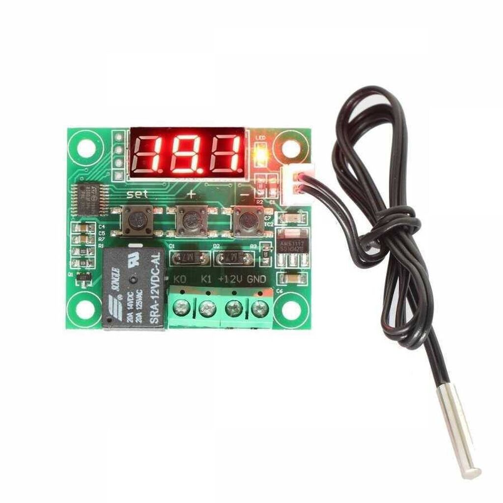 W1209 Rəqəmsal Termostat – rele çıxışlı temperatur nəzarət kartı — Soyutma sistemi, Bakı (3)