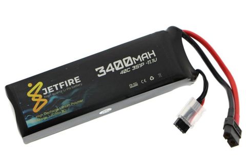 JetFire 11.1V 3400mAh 40C Li-Po 3S Batareya Yüksək cərəyan tələb edən — Bakı