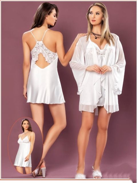 Qadınlar üçün kombinasiya shn030-3101-35, ağ, atlas, ölçü M — Bakı