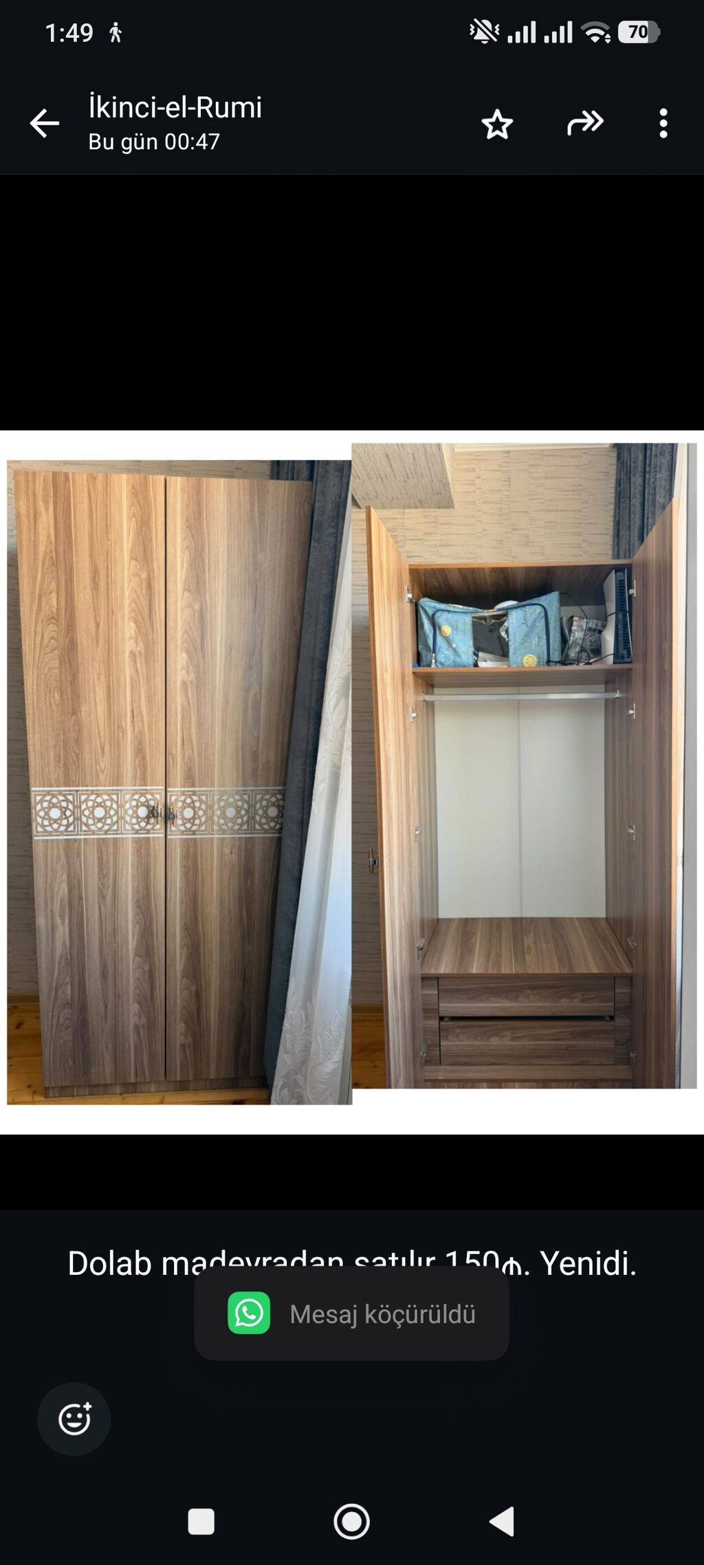 Dolab madeyradan satılır 150₼. Yenidi. Ünvan Saray &Rumi — Şkaflar, Bakı