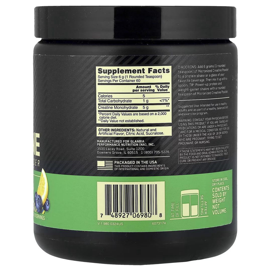 Kreatin No Brand Micronized Blueberry Lemonade, 360 q — Mallar, Bakı (2)