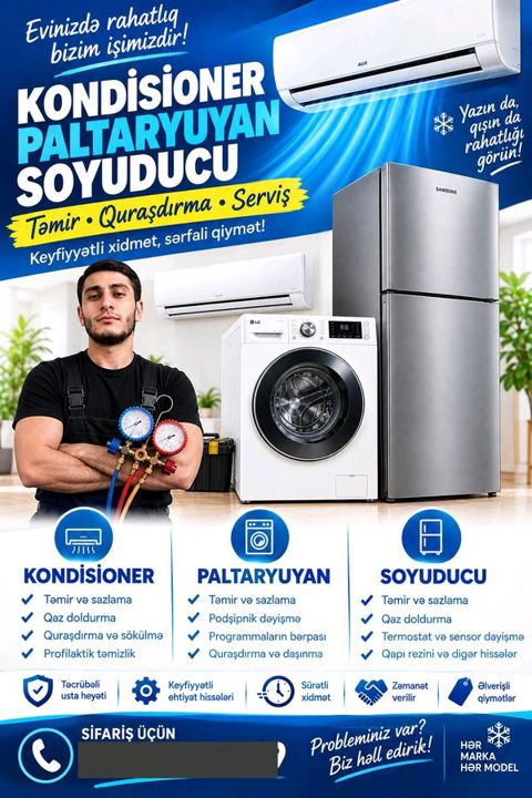 Paltaryuyan soyuducu ve kondisioner ustası — Bakı