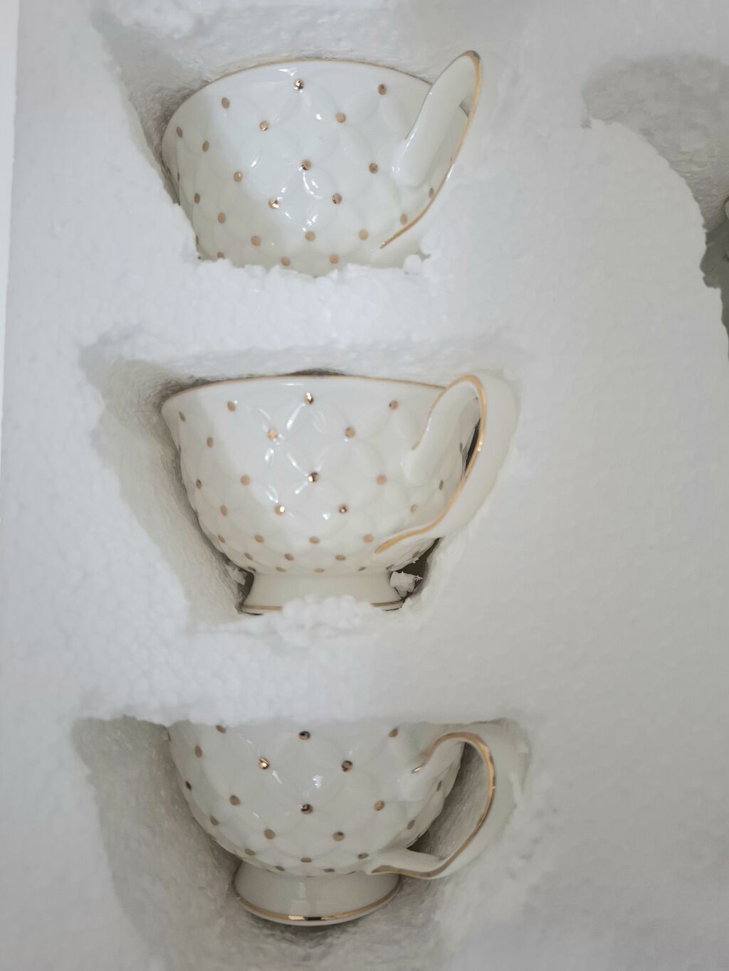 Çay dəsti, rəng - Ağ, Farfor — Süfrə qabı, Bakı (4)