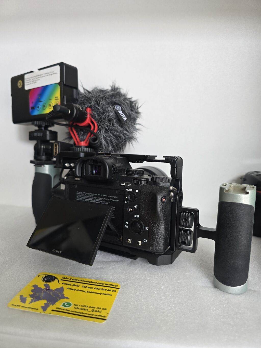 Sony Alpha a7 II foto-video çəkiliş üçün Tam kamplekt. Şəkildə nə — Fotoaparat, Şəki (8)