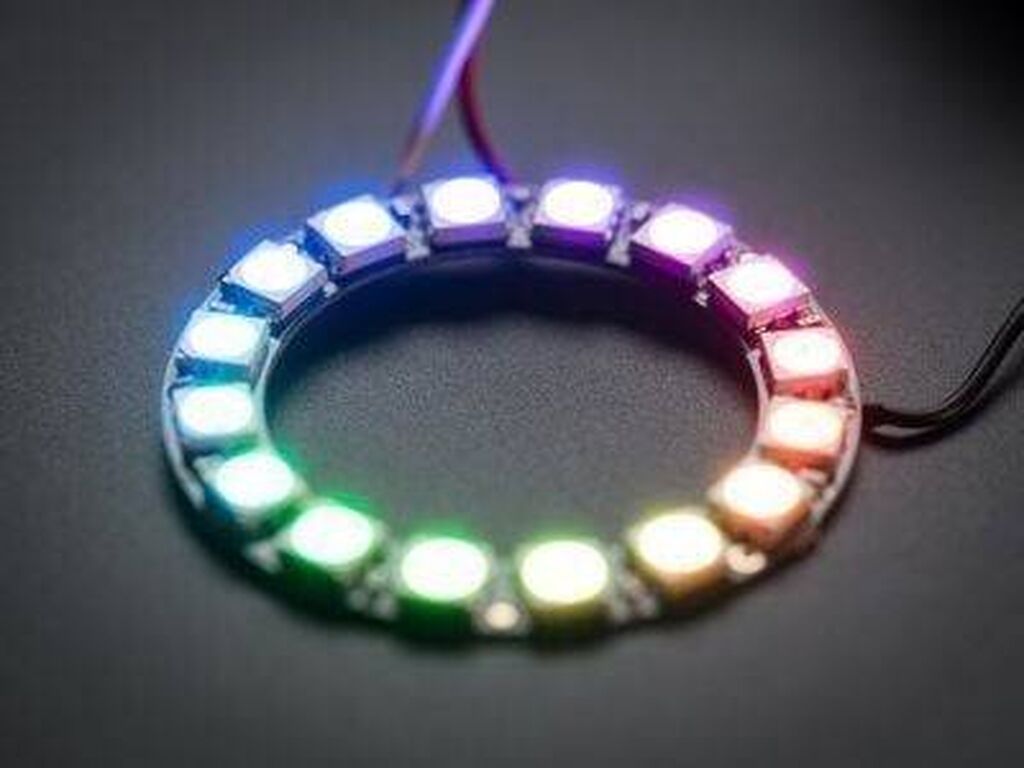 NeoPixel 16‑lı Halqa RGB LED Qiymət: 11 – 16 ədəd ayrı‑ayrılıqda — Ampullar, Bakı (3)