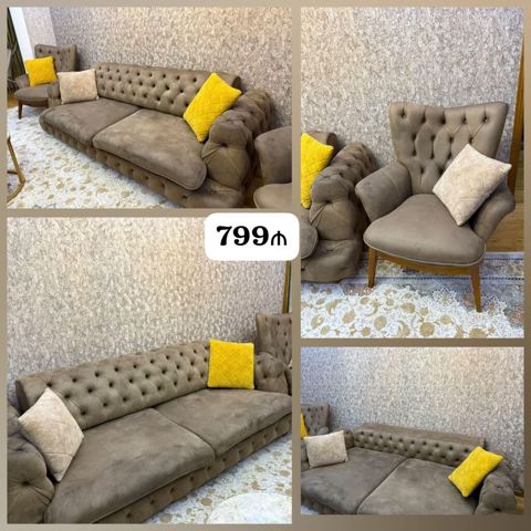 Divan kreslo dəsti satılır 799₼. ideal vəziyyətdə. heç bir problemi — Bakı
