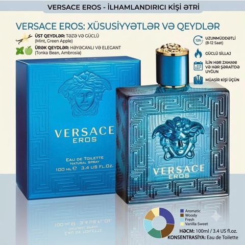 No brand Eros kişilər üçün ətir 100 ml — Bakı