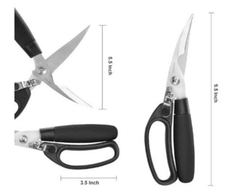 Mətbəx qayçısı ət, göyərti, dəniz məhsulları, quş əti üçün AA-771766 qara — Bakı