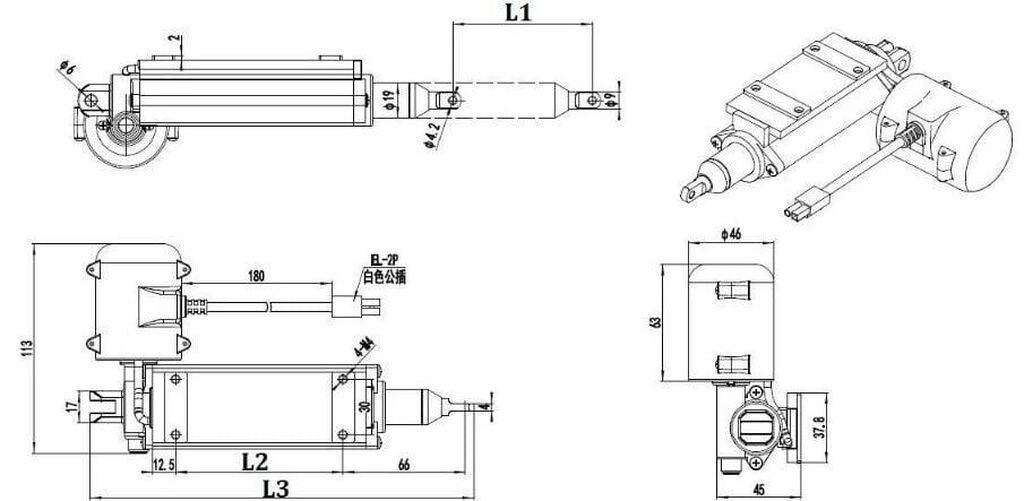 SKG 12V 150mm 10W Lineer Aktuator Motor Sənaye tətbiqləri üçün yüksək — Digər, Bakı (2)
