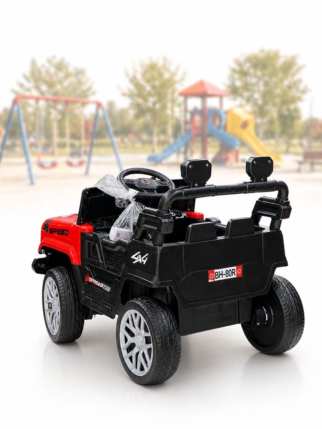 Uşaq elektrik avtomobili BM484848, qara/qırmızı — Mallar, Bakı (2)