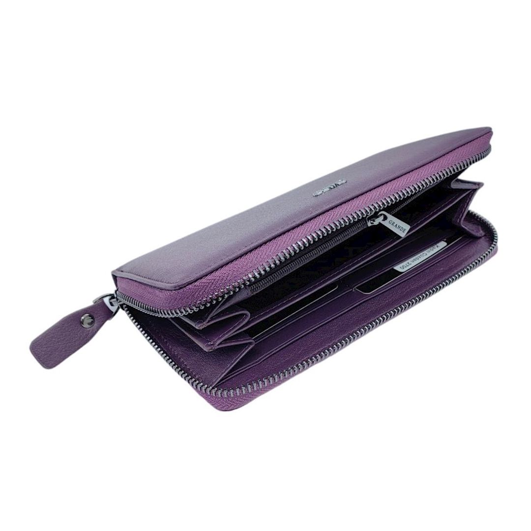 Qadınlar üçün dəri pul kisəsi Grande GRANDE_2700_PURPLE_1, bənövşəyi — Mallar, Bakı (2)