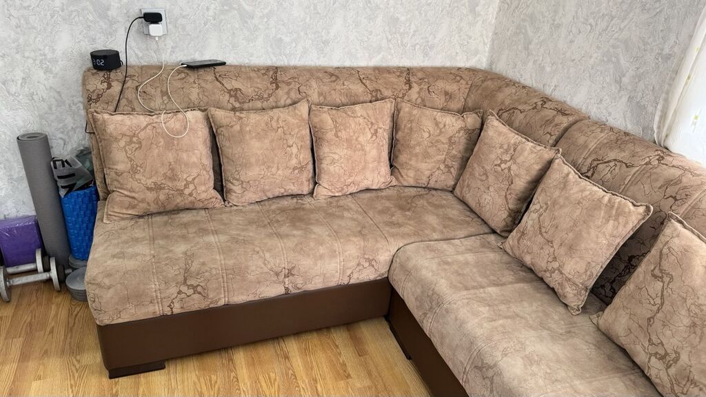Künc divan, İşlənmiş, Açılmayan, Parça — Divanlər, Bakı (8)
