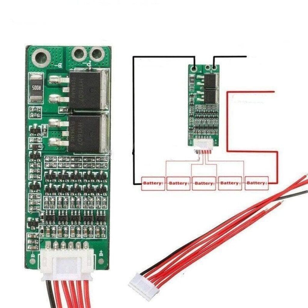 BMS Modul 5S 15A Li-Po Batareya Balans Şarj Dövrəsi 5S Li-Po — Akkumulyatorlar, Bakı (2)