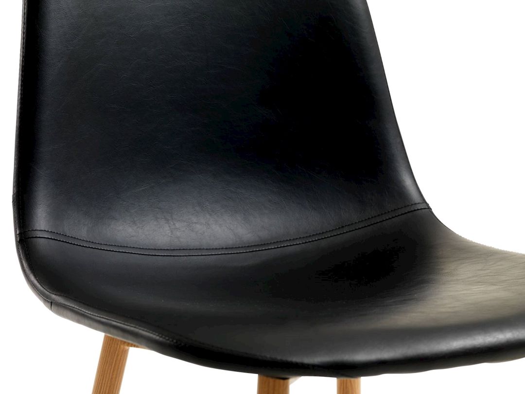 Stul Jysk Jonstrup, polyester, qara/palıdı, 44х87х53 sm, 2 əd — Stullar, Bakı (3)