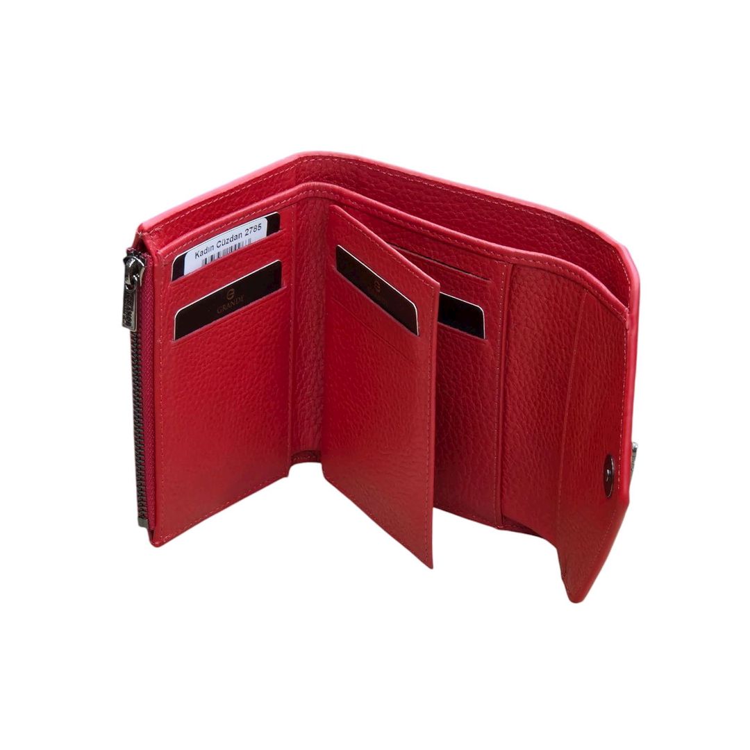 Dəri pul kisəsi qadın üçün Grande_2785_Red — Mallar, Bakı (2)