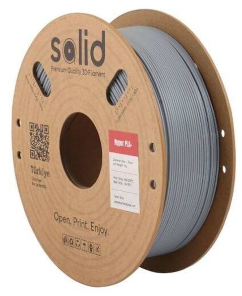Solid Filament Hyper PLA+ Boz – 1 kq Yeni nəsil Solid Hyper PLA — Bakı