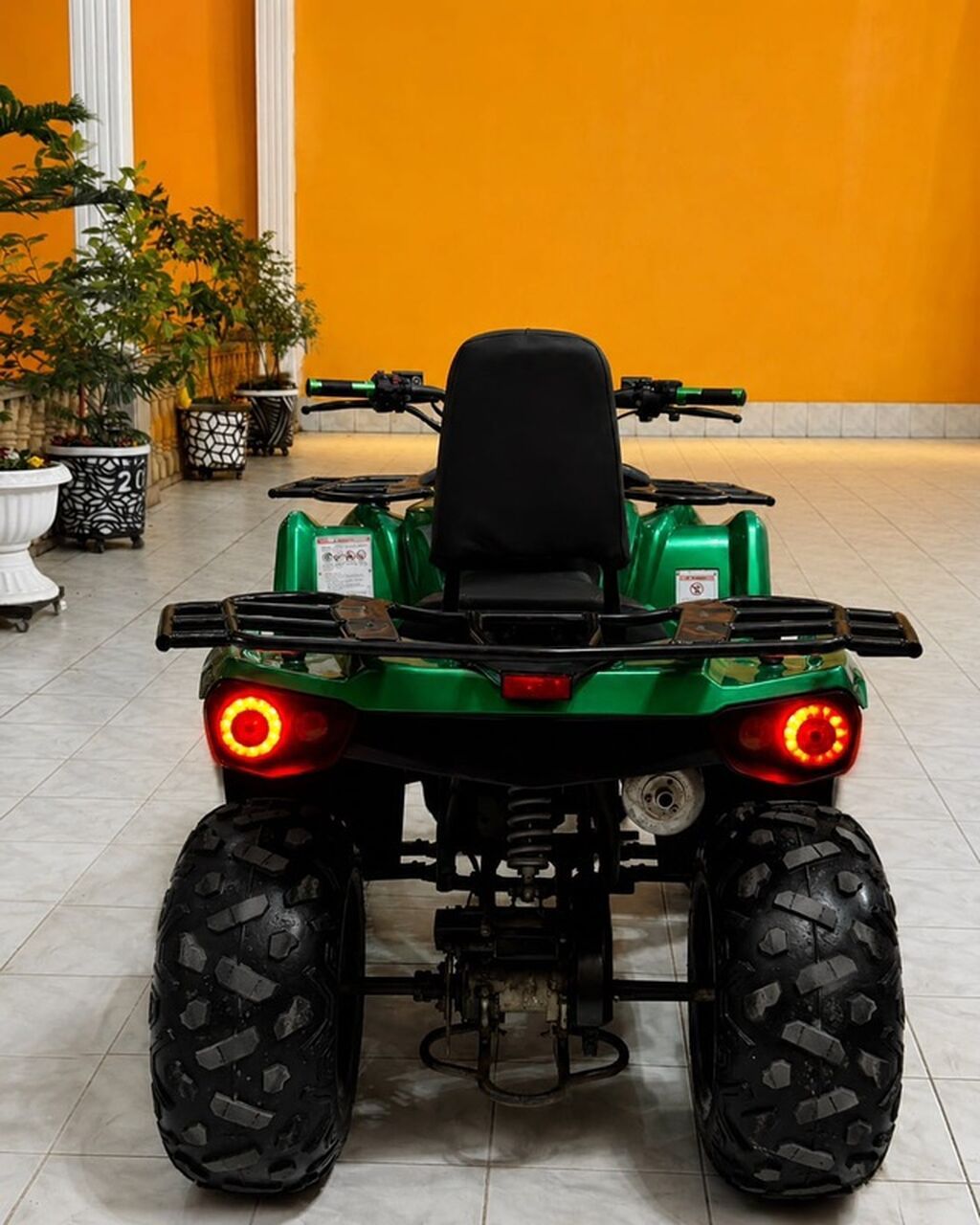 ATV/kvadrosikl – yaşıl rəng, güclü off-road təkərlər və iki rəfli — Kvadrosikllər və baqqilər, Oğuz (4)