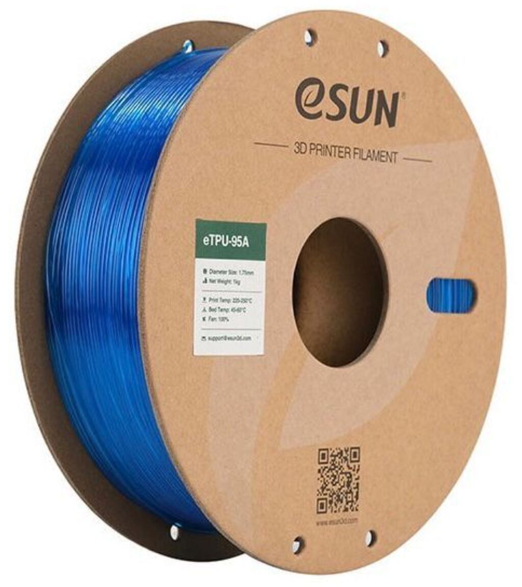 Esun eTPU-95A 1.75mm Filament, yarımşəffaf mavi, 1 kq TPU materialı — İstehlak malları və aksesuarlar, Bakı