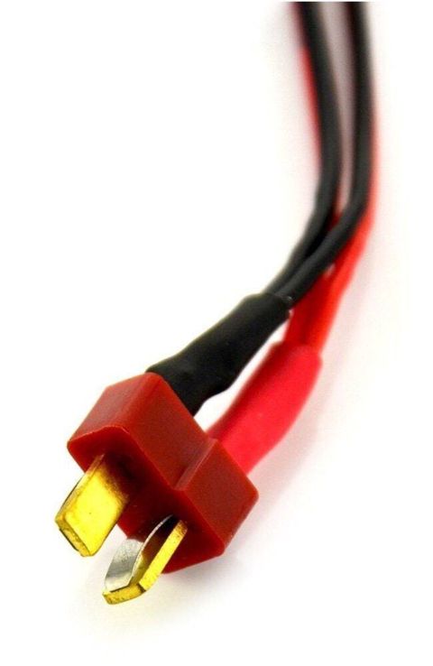 Deans T Plug Erkək Li-Po Batareya Şarj Kabeli 12AWG - Tip: Deans T — Bakı