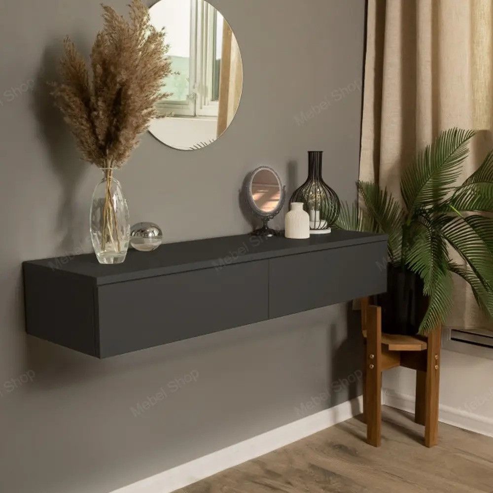 Makiyaj masası Yagmur Y983, laminat, antrasit, 92.2x30x15.4 sm — Mallar, Bakı (2)