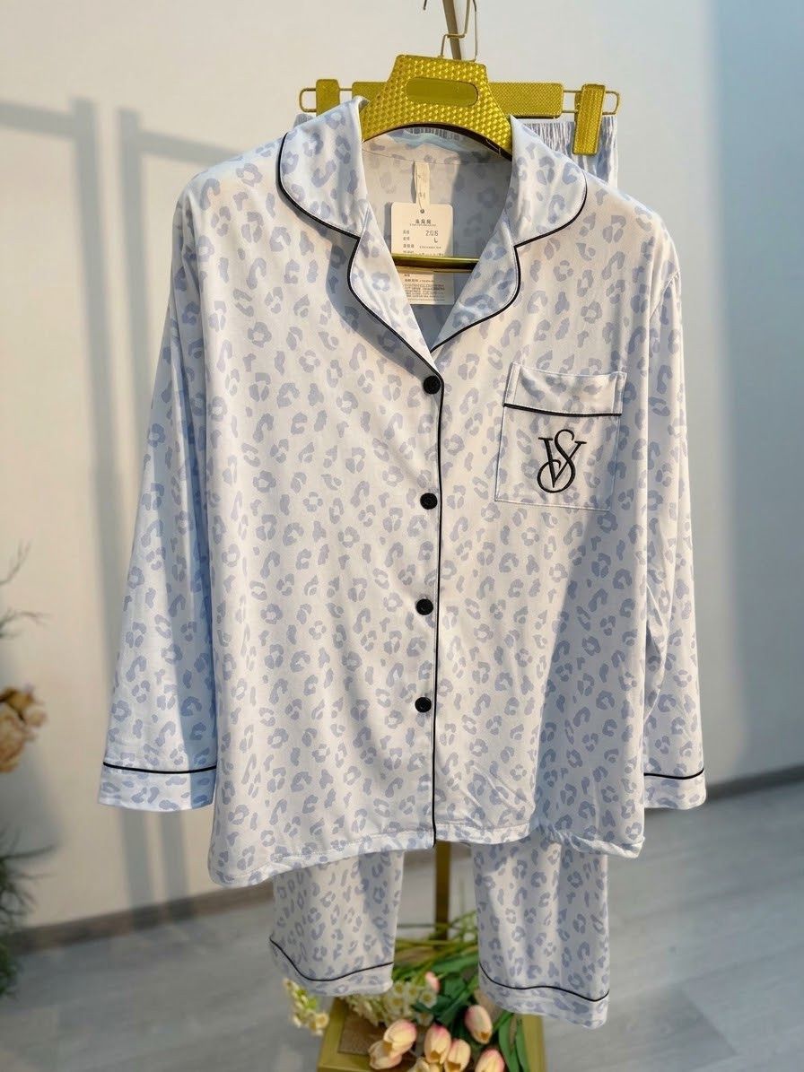 Şalvarlı pijama dəsti, açıq boz, poliester, ölçü Xl/xxl — Mallar, Bakı
