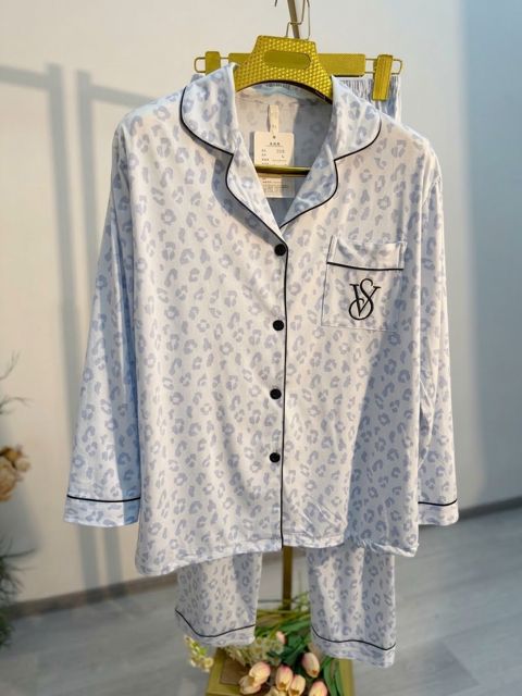 Şalvarlı pijama dəsti, açıq boz, poliester, ölçü Xl/xxl — Bakı